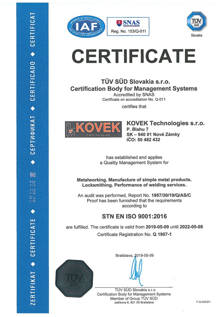 Certifikat EN